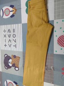 Mango Mustard Wide Leg Jeans