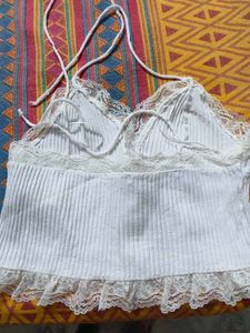 White Stylist Blouse Cum Top