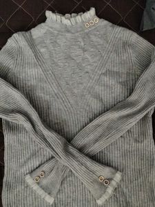 Ribbed knit sweater