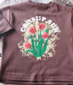 Floral Graphic Ribbed Tee