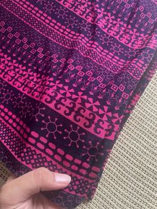Patterned Purple Stretchable Kurta