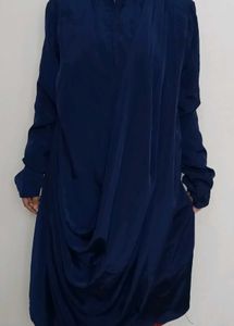 saree type top Blue Dress