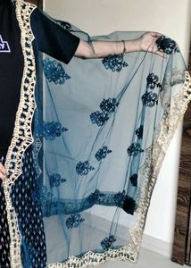 Blue Stitched Lehanga