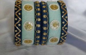Embroidered Bangle Set