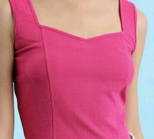 Hot Pink Sleeveless Tank Top