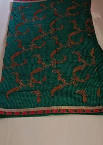 Saree With Back Open Stitched Blouse