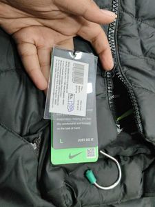 Nike Black Puffer Vest with Hood