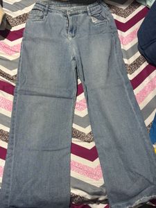 Wide Leg Denim Jeans