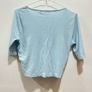 Ginger by Lifestyle Blue Crop Top