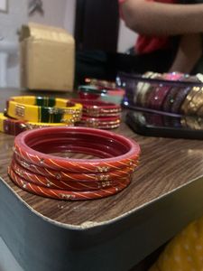 Red &amp; Gold Bangles