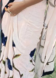 Elegant Blue &amp; Gold Sari Blouse