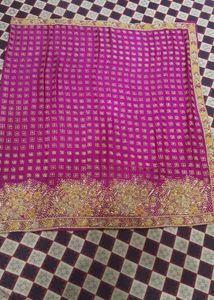 Pink &amp; Gold Zardozi Work Lehnga