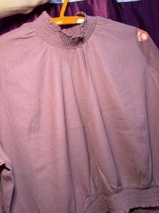 Mauve High Neck Top