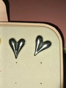 Heart Shaped Silver Earrings