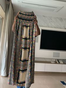 Tube Top Floor Length, Multicoloured Maxi