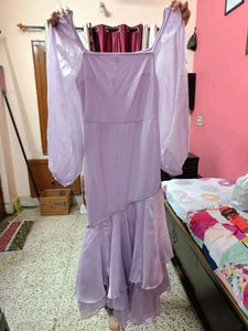 Lilac Chiffon Party Dress