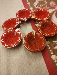 Handcrafted Clay Diya Set 10