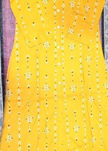 Yellow Print Kurti
