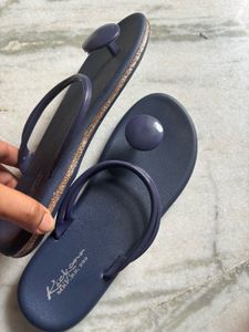 Navy Blue Kickons Flipflops