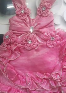 Pink Flower Girl Dress