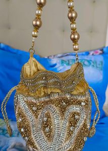 Golden Embellished Potli