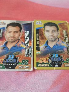 Rohit Sharma 2015 gold and silver foil card