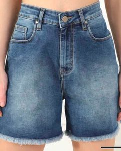 Shein Original Blue High-Waist Denim Shorts - Size