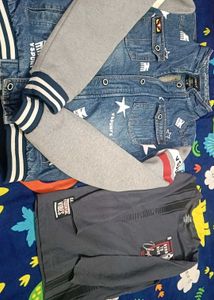 winter Boys Denim Jacket &amp; T-Shirt Set