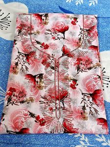 Floral Dress Material ith Mini Stone Work
