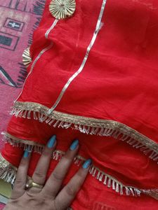 Karwachauth Special Red Gota Patti Suit