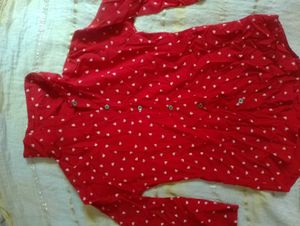 Red Heart Print Shirt