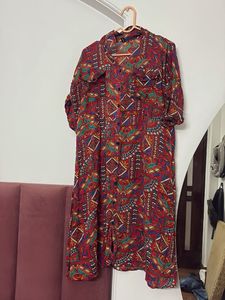 Vintage Print Shirt Kurta