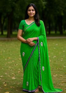 Elegant Green Saree