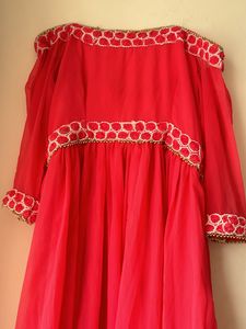 Off shoulder Anarkali Dress