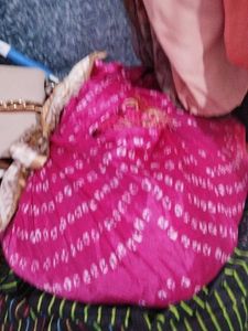Pink Bandhani Saree