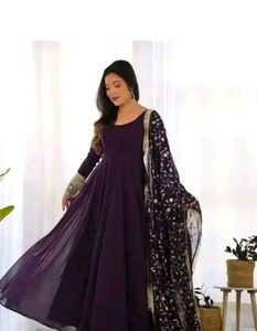 Hot Pink Embroidered Anarkali Suit