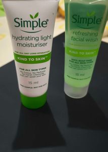 Simple Skincare Set - Moisturizer & Facial Wash