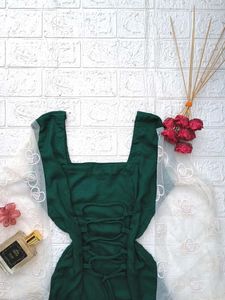 Corset back net sleeves kurti 🎀