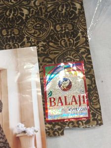 Brown Printed Dress Material