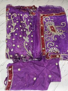 Purple Embellished Indian Lehenga Choli Set
