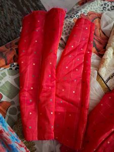 Festive Red &amp; Green Anarkali Dress