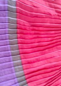 Hot Pink Pleated Dress