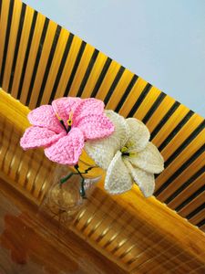 Pack Of 2 Colour Crochet Lillies