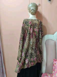 🌹 Leopard Floral Tunic Top 🐆