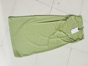 Green Ruched Midi Bodycon Dress