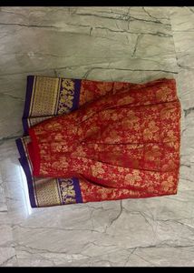 Golden Red Pattu Parikini/Pavada/ Lehenga