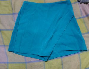 Teal Wrap Skort