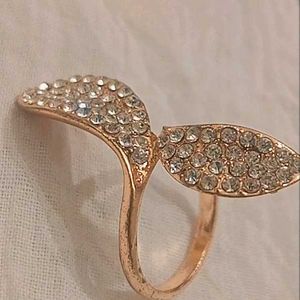Rhinestone Butterfly Ring