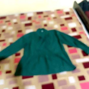 Green Long Sleeve Top