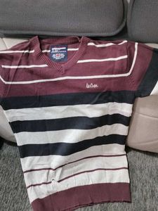 Lee Cooper Striped V-Neck Sweater